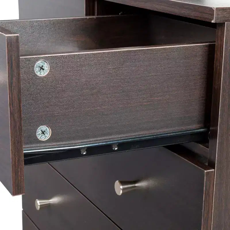7-Drawer Gray Particle Board 25.98" W Chest of Drawers