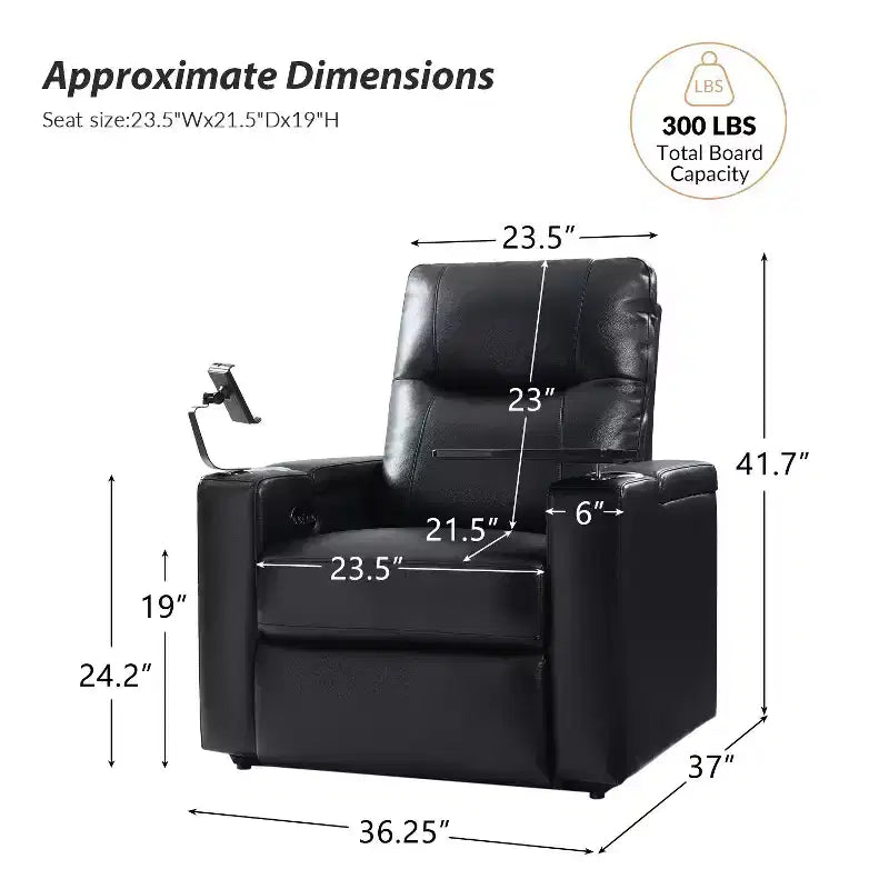 Genuine Leather Recliner Chair