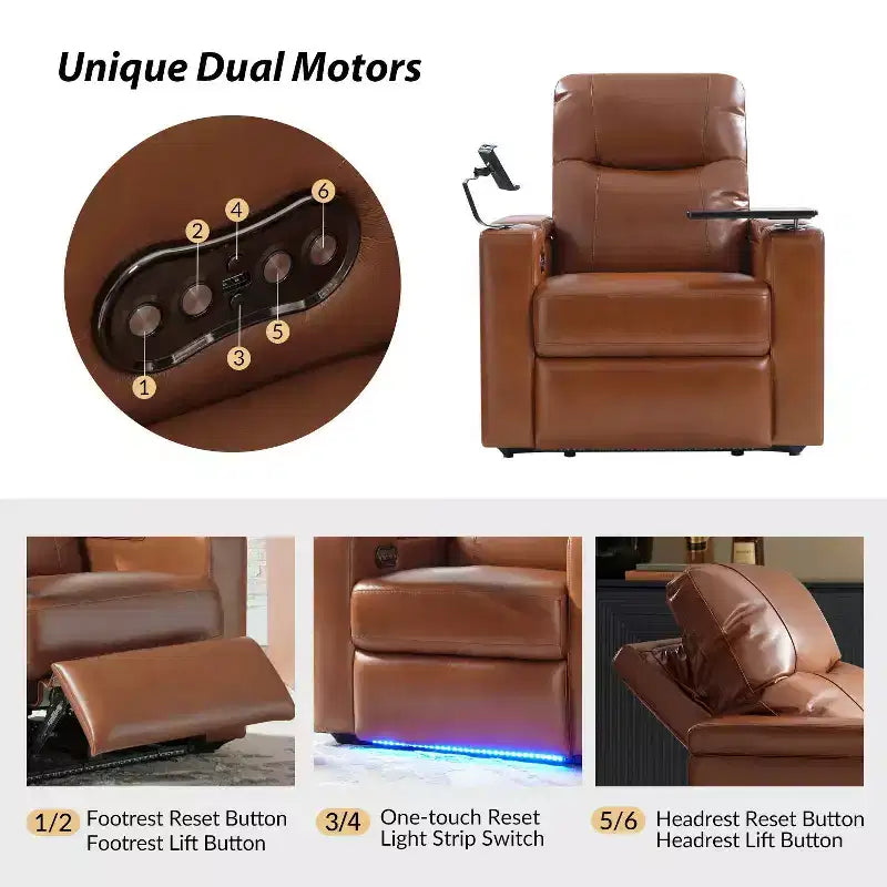 Genuine Leather Recliner Chair