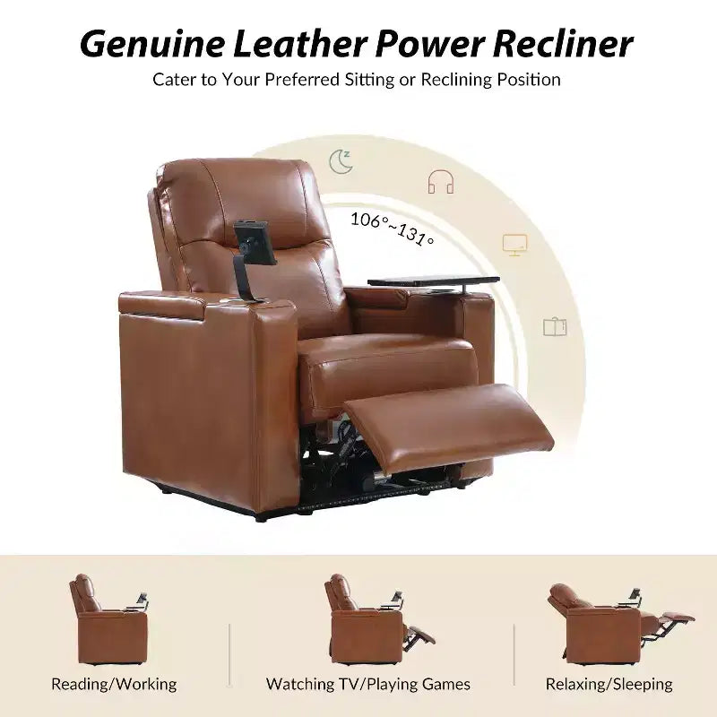 Genuine Leather Recliner Chair