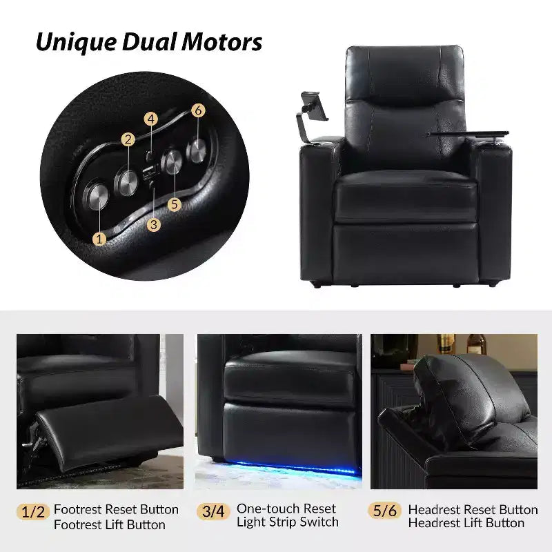 Genuine Leather Recliner Chair