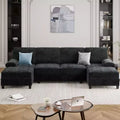 106" Sectional Couch for Living Room, U-Shaped 4-Seat Sofa with Double Chaise, Comfortable Fabric Sofa for Apartment