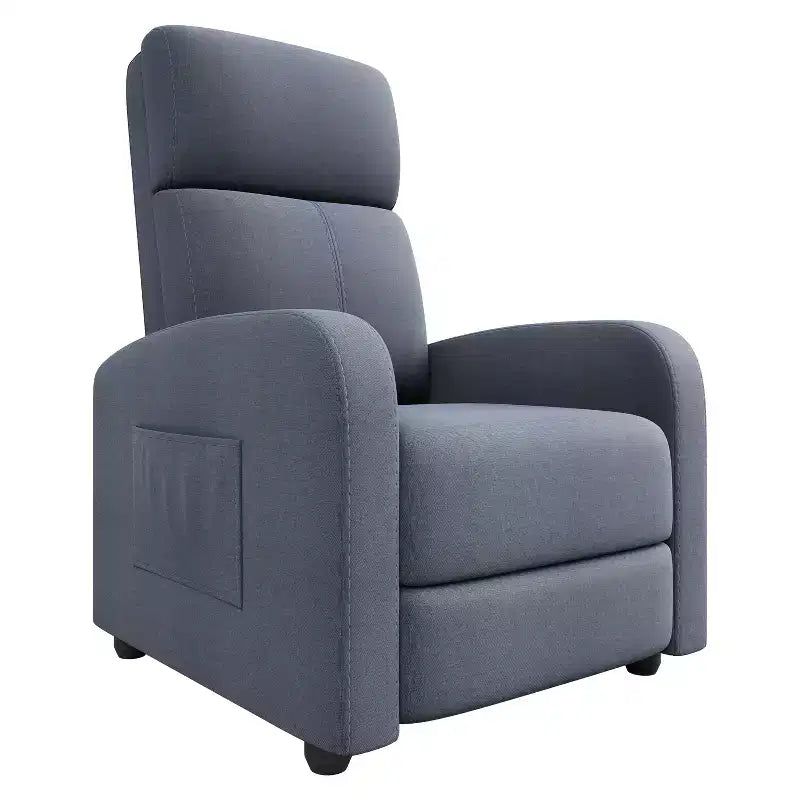 Recliner Chair for Adults, Adjustable Single Sofa, Enhanced with Side Pocket, Tall Back, Wide Arms & Padded Seat, Home Seating for Living Room