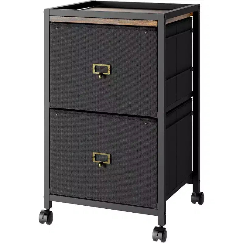 Mobile File Cabinet, Rolling Storage Organizer with Fabric Drawers, Under Desk Filing Cabinet for Home Office