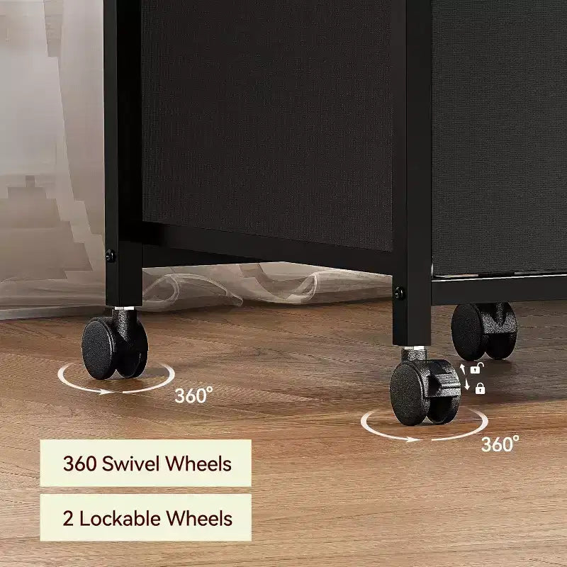 Mobile File Cabinet, Rolling Storage Organizer with Fabric Drawers, Under Desk Filing Cabinet for Home Office