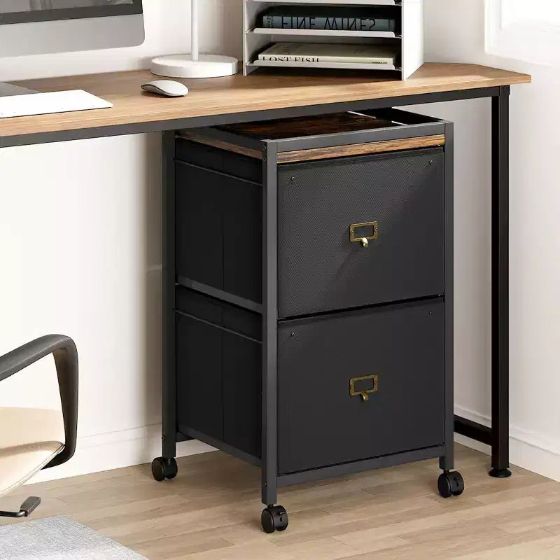 Mobile File Cabinet, Rolling Storage Organizer with Fabric Drawers, Under Desk Filing Cabinet for Home Office