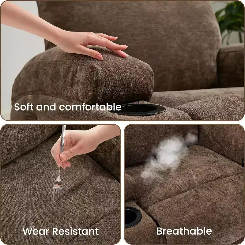 Recliner Chair, 360 Swivel Rocker Recliner Chair for Adults, for Living Room, Bedroom, Home