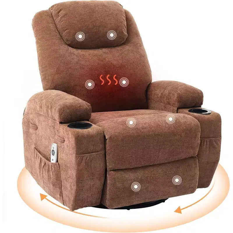 Recliner Chair, 360 Swivel Rocker Recliner Chair for Adults, for Living Room, Bedroom, Home