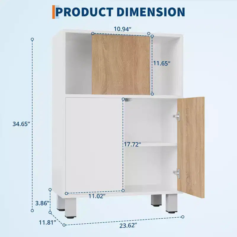 Storage Sideboard Buffet Cabinet with Sliding Doors Adjustable Shelves,Floor Standing Display Cabinet, Bookshelf for Living Room