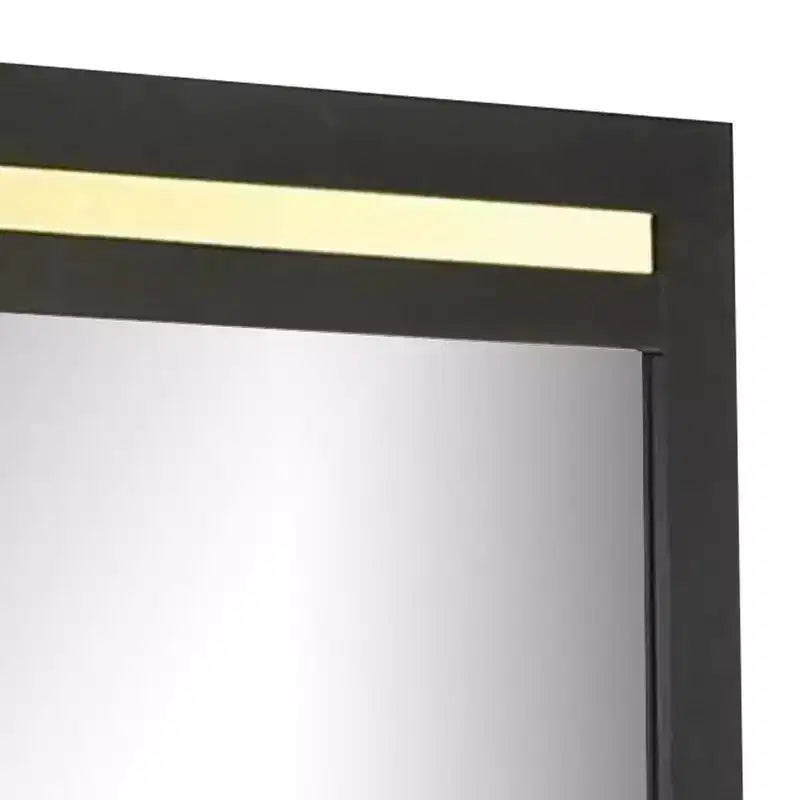 41" Dresser Mirror, Modern Glam Black with Gold Acrylic Accents