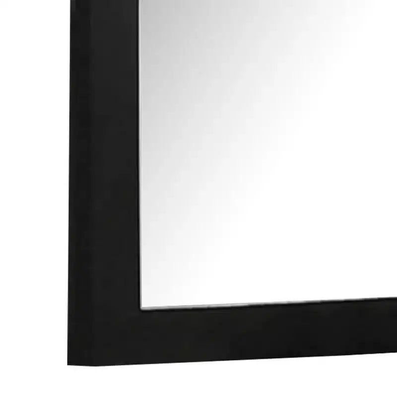 41" Dresser Mirror, Modern Glam Black with Gold Acrylic Accents