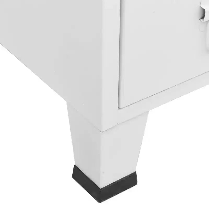 Wardrobe, Black Sheet Metal, Medium with Adjustable Shelves