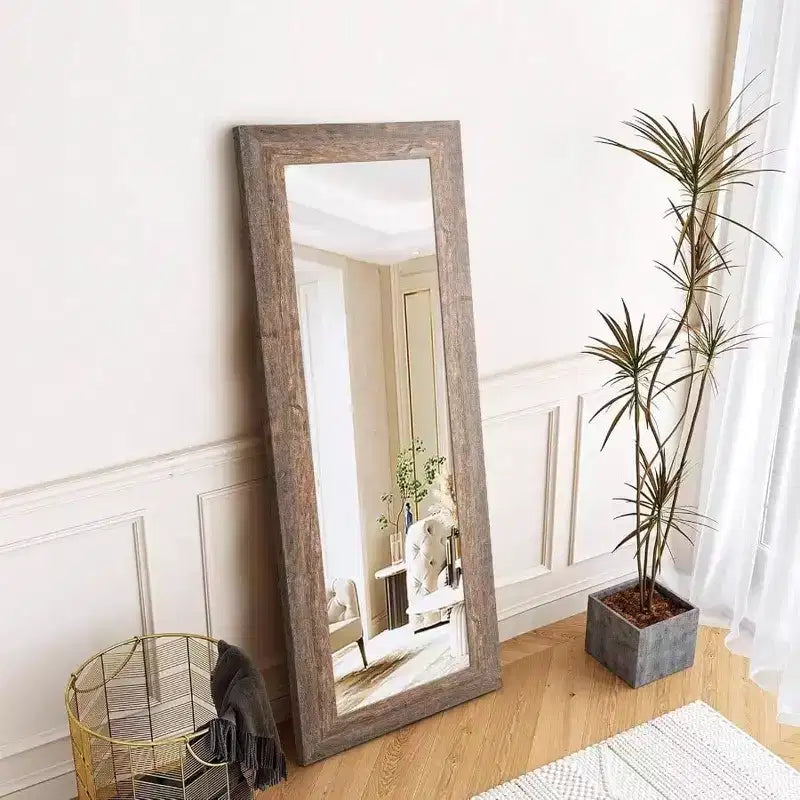 61x22 Farmhouse Full Length Mirror. Rustic Solid Wood Frame, Wall or Lean for Bedroom, Bathroom, Living Room