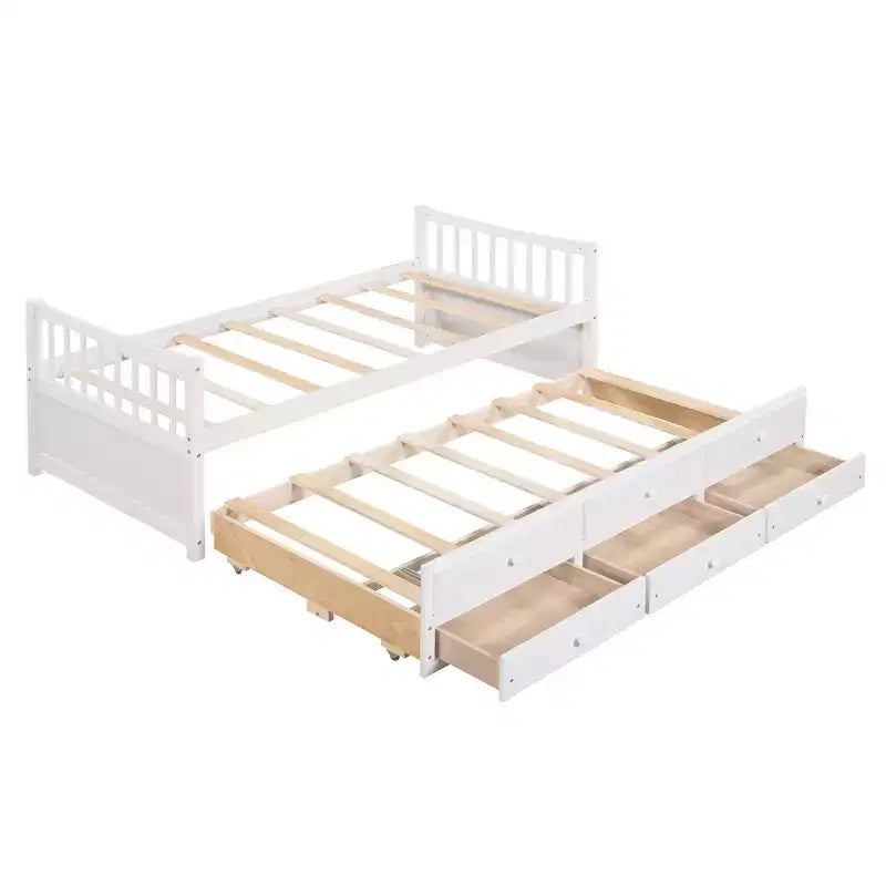 Full & Twin Daybed with Trundle and Storage Drawers