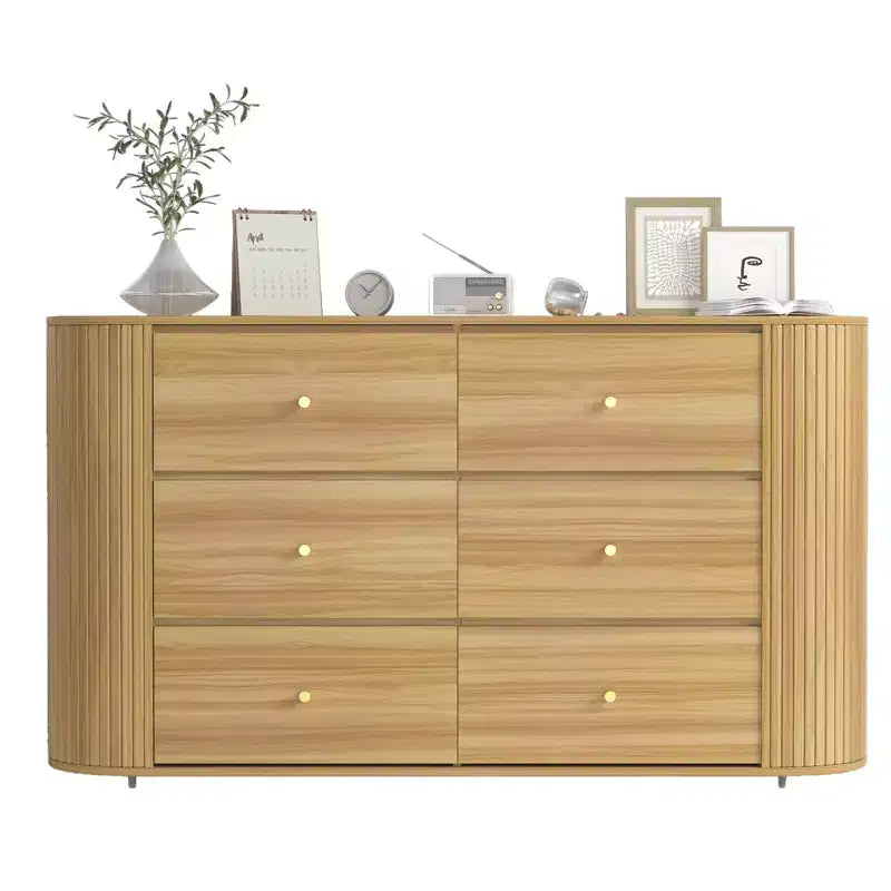Acekool 9 Drawer Farmhouse Dresser with Power Outlet, Vintage Chest with Metal Handles, Large Storage Organizer for Bedroom, Living Room, Hallway