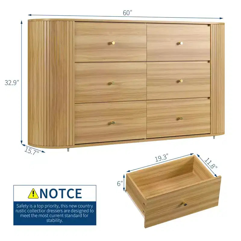 9-Drawer Farmhouse Dresser with Power Outlet, Vintage Chest with Metal Handles, Large Storage Organizer for Bedroom, Living Room, Hallway