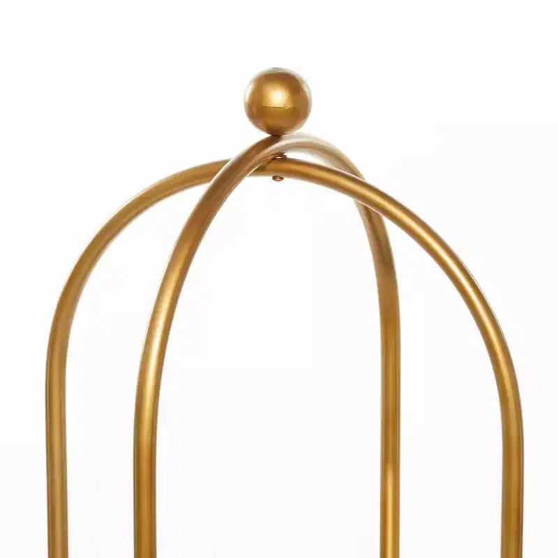 Glam Metal Shelving Unit Gold, Luxury 2-Tier Bookcase, No Assembly Required