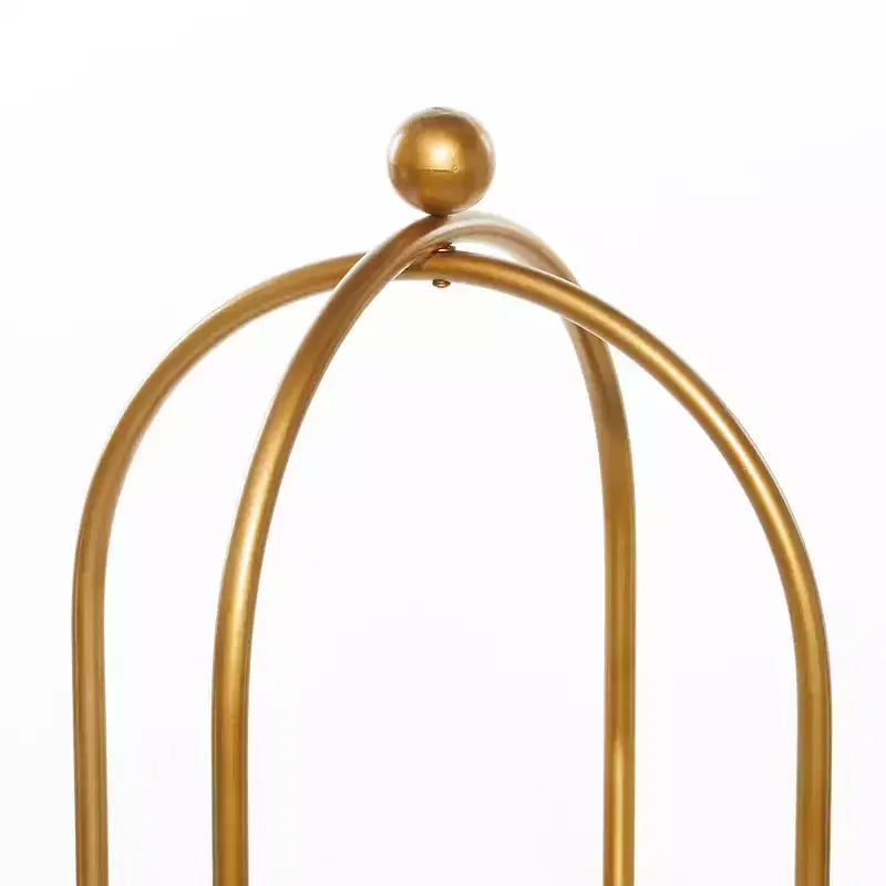 Glam Metal Shelving Unit Gold, Luxury 2-Tier Bookcase, No Assembly Required