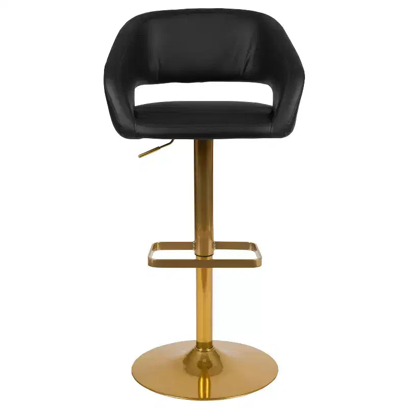 Modern Bar Stool, Rounded Mid-Back with Height Adjustable Swivel Seat