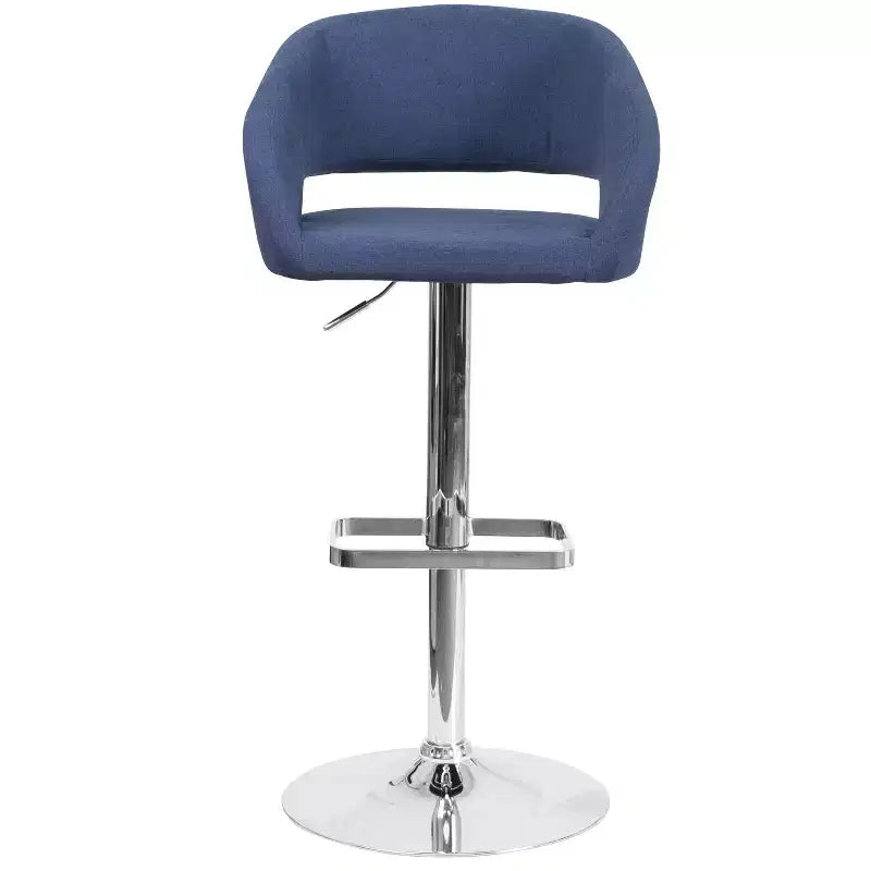Modern Bar Stool, Rounded Mid-Back with Height Adjustable Swivel Seat