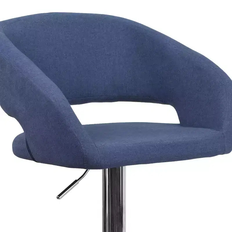 Modern Bar Stool, Rounded Mid-Back with Height Adjustable Swivel Seat