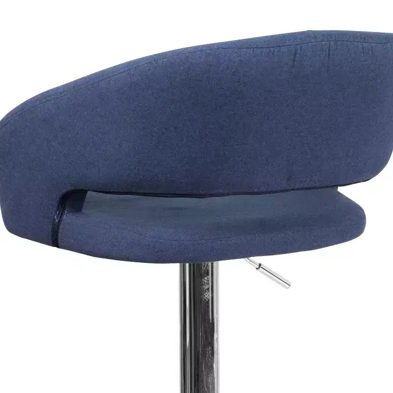 Modern Bar Stool, Rounded Mid-Back with Height Adjustable Swivel Seat