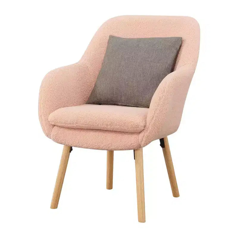 Wingback Faux Shearling Accent Armchair