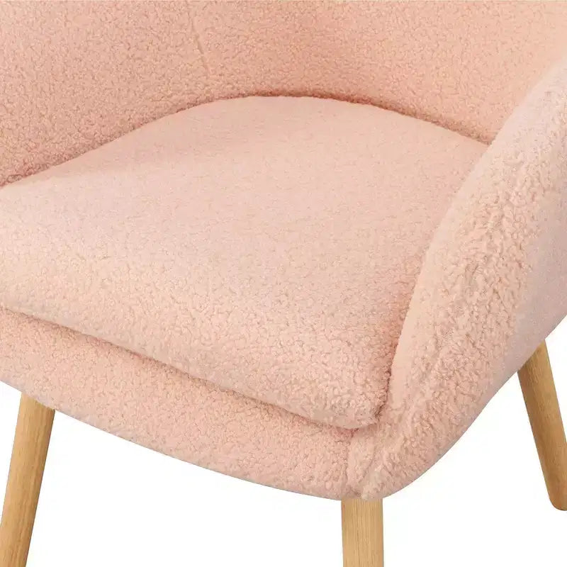 Wingback Faux Shearling Accent Armchair