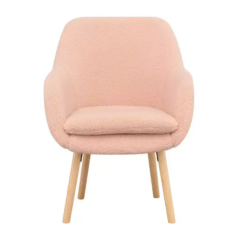 Wingback Faux Shearling Accent Armchair