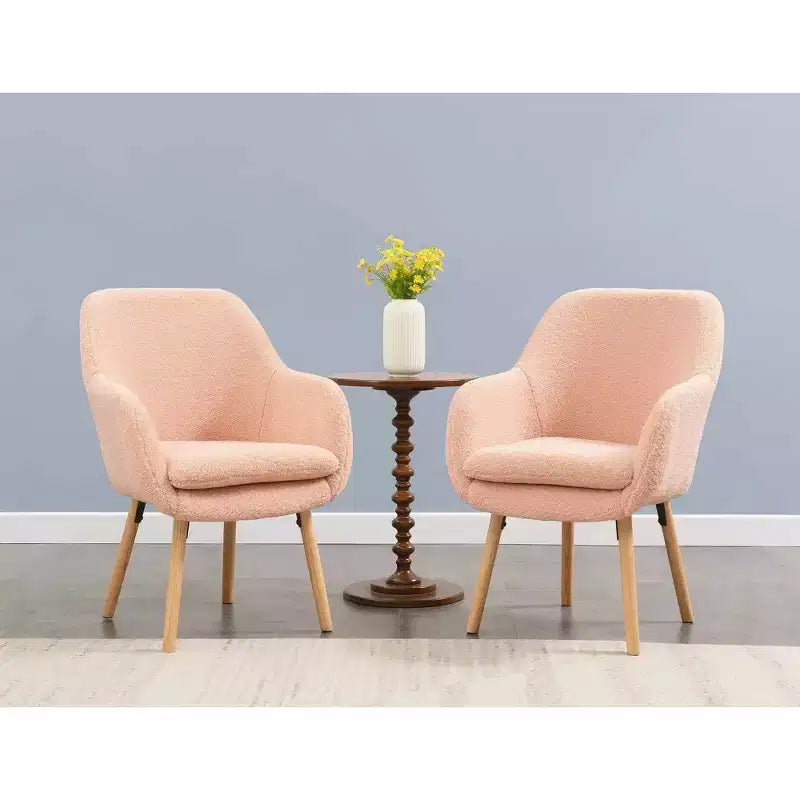 Wingback Faux Shearling Accent Armchair