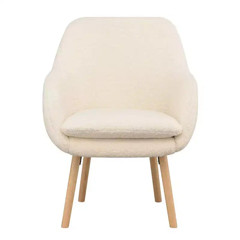 Wingback Faux Shearling Accent Armchair