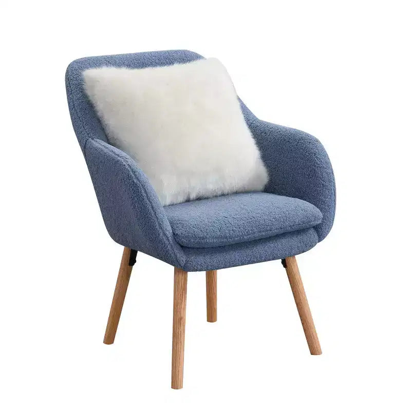 Wingback Faux Shearling Accent Armchair
