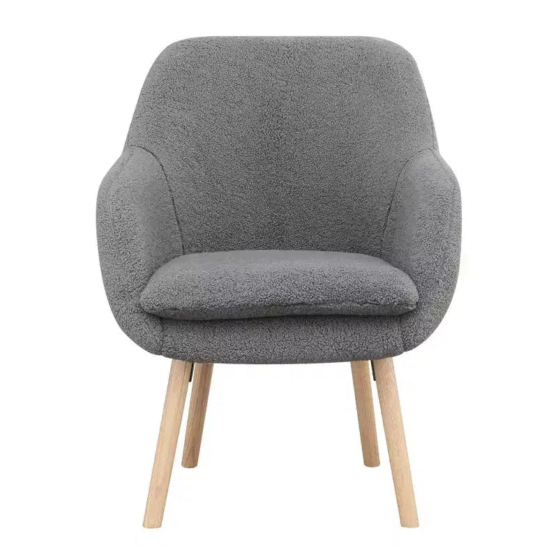 Wingback Faux Shearling Accent Armchair