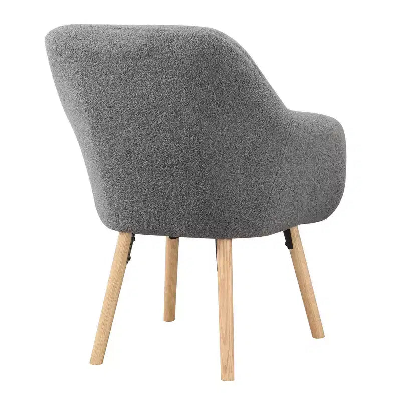 Wingback Faux Shearling Accent Armchair