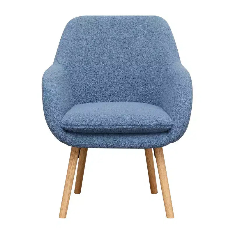 Wingback Faux Shearling Accent Armchair