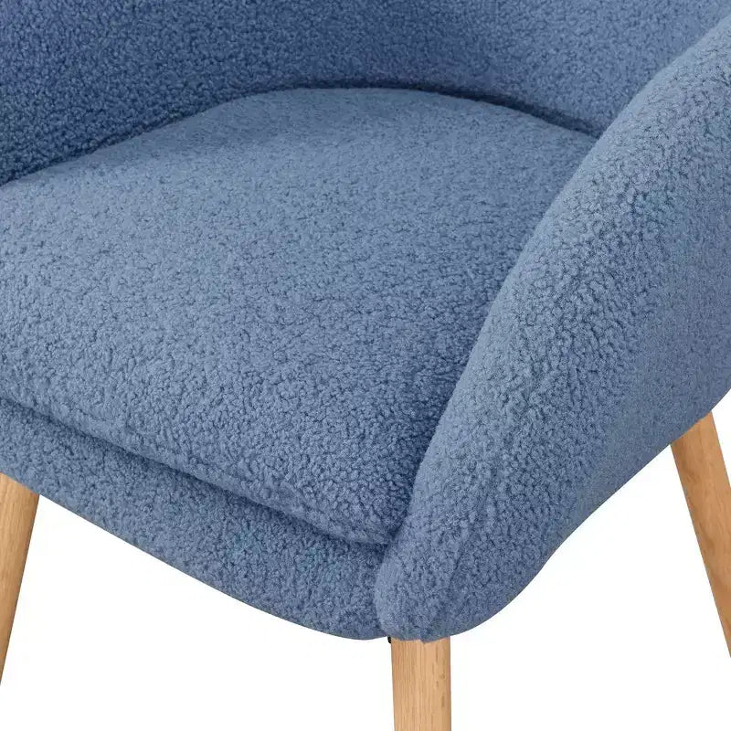 Wingback Faux Shearling Accent Armchair