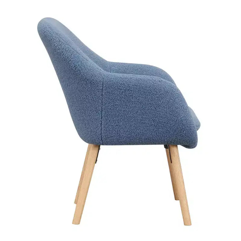 Wingback Faux Shearling Accent Armchair