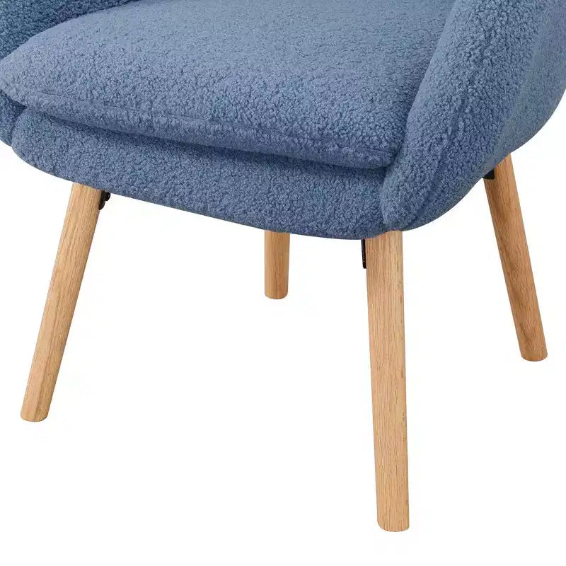 Wingback Faux Shearling Accent Armchair