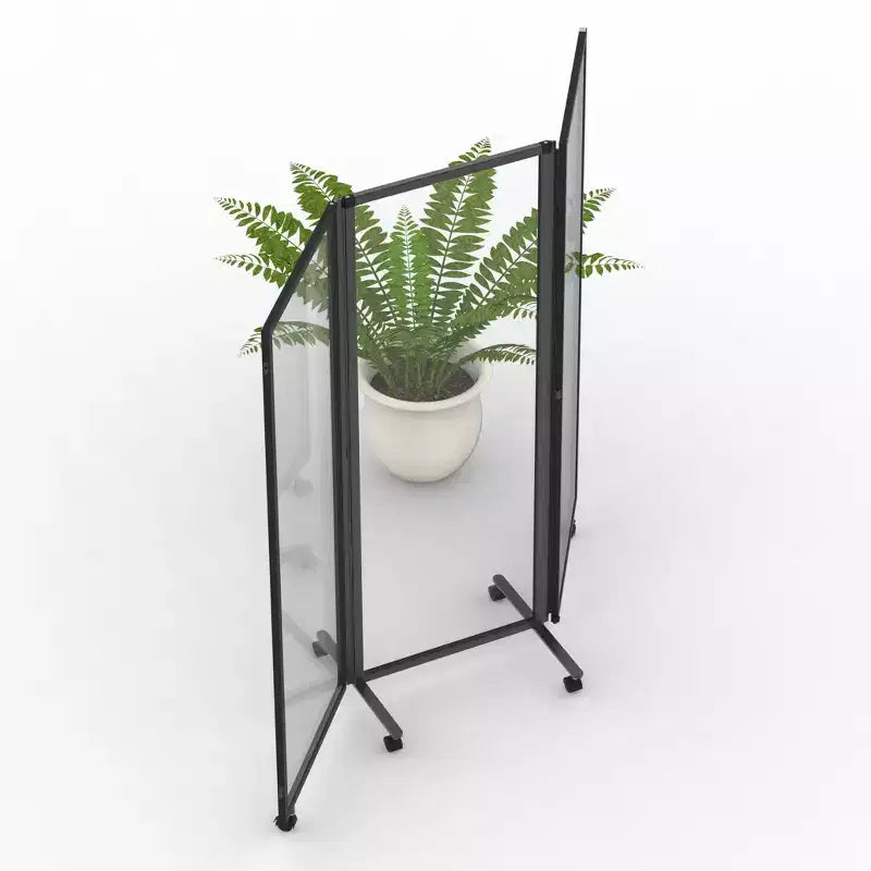 Three-Panel Trifold Acoustic Room Divider Screen (71 x 65)