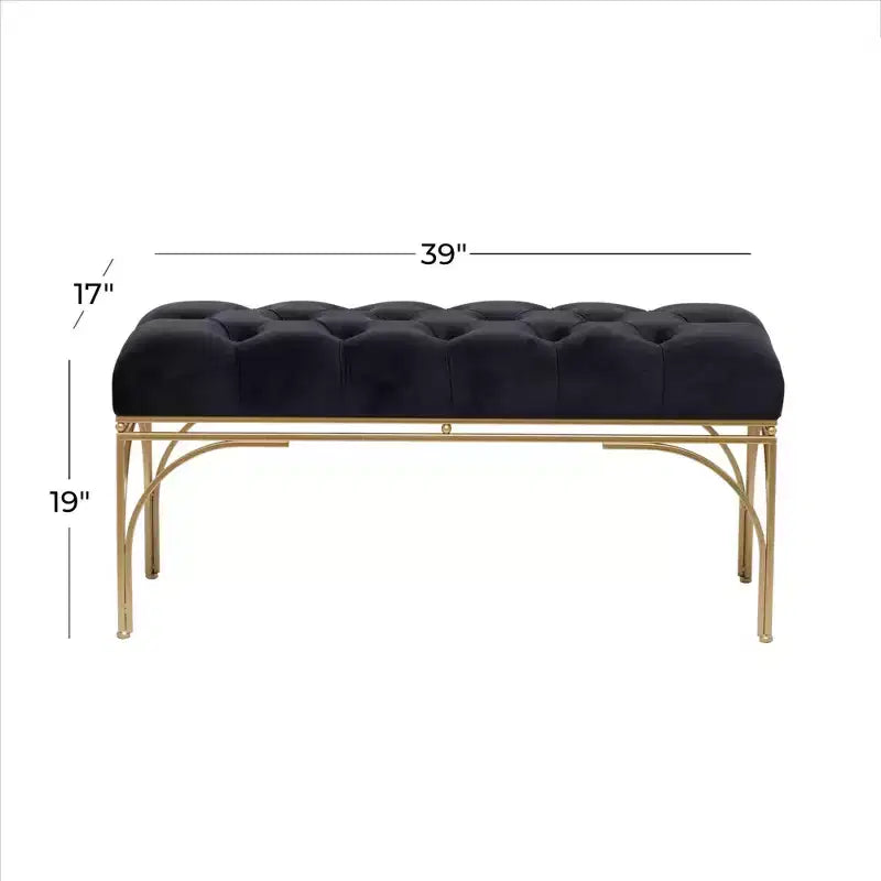 Rectangular Glam Velvet Bench