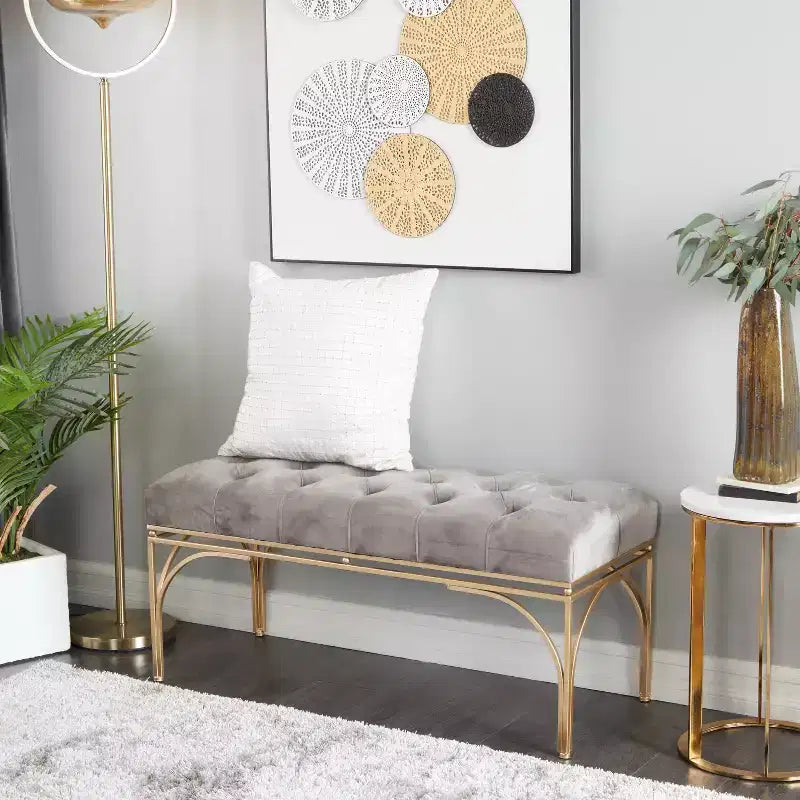 Rectangular Glam Velvet Bench
