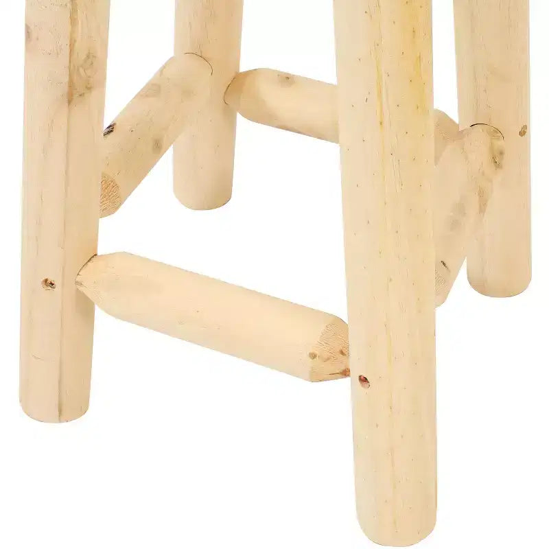 Unfinished Wood Round Top Counter-Height Stool - Fir Wood - 24"