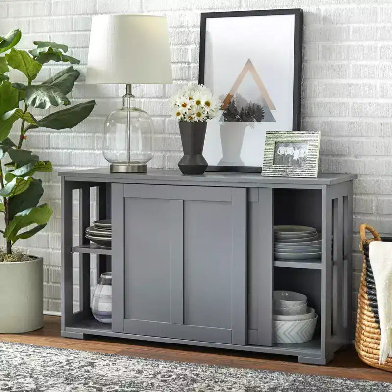 Modular Design Stackable Cabinet with Sliding Doors