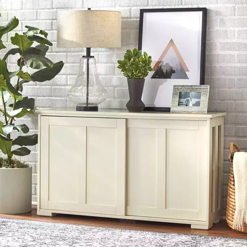 Modular Design Stackable Cabinet with Sliding Doors