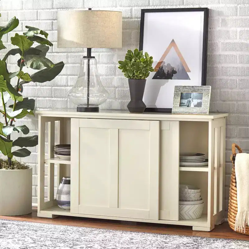 Modular Design Stackable Cabinet with Sliding Doors