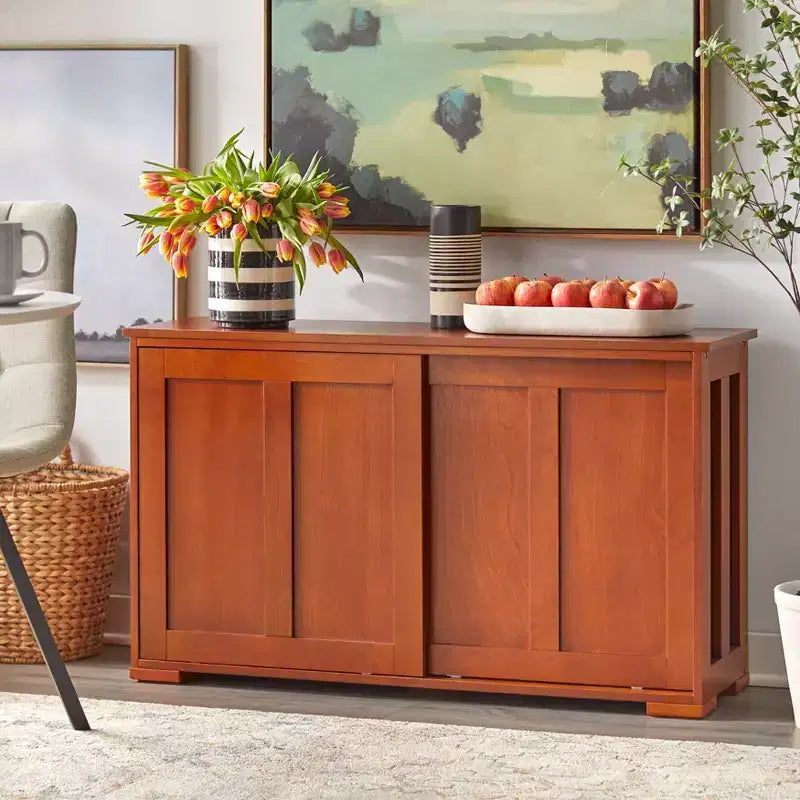 Modular Design Stackable Cabinet with Sliding Doors