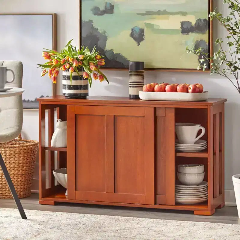 Modular Design Stackable Cabinet with Sliding Doors