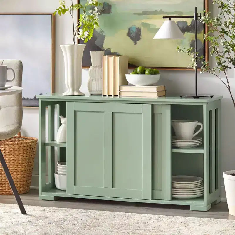 Modular Design Stackable Cabinet with Sliding Doors