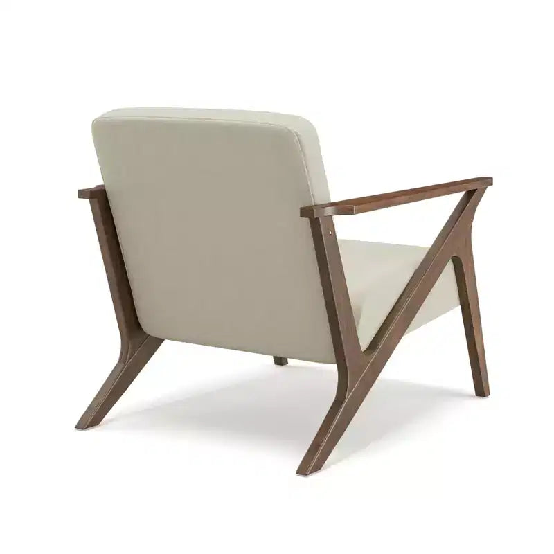 30" Wide Mid-Century Modern Wood Frame Upholstered Accent Chair