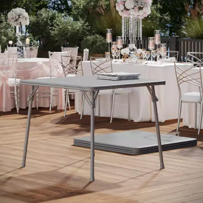 Foldable Card Table with Vinyl Table Top - Game Table - Portable Table